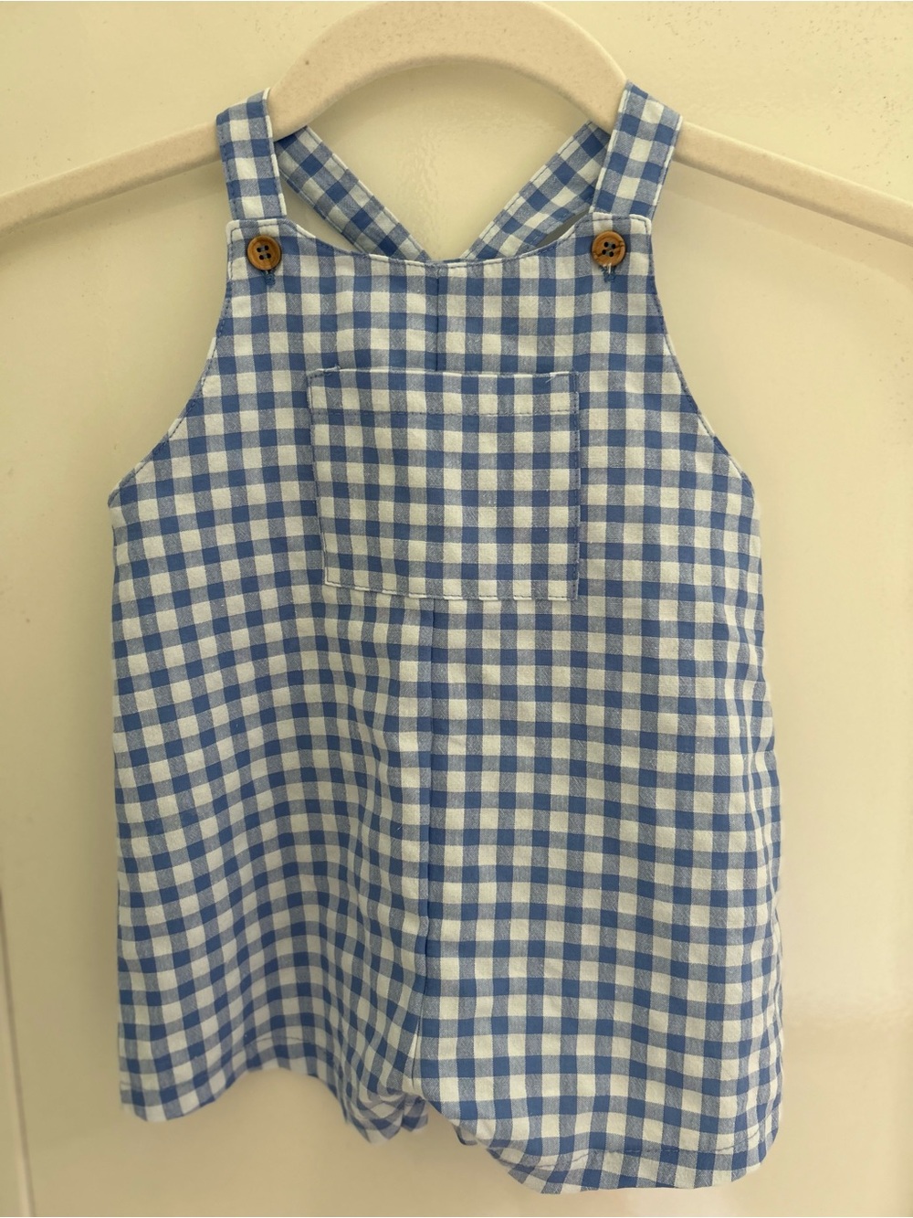 Zara Blue Gingham romper